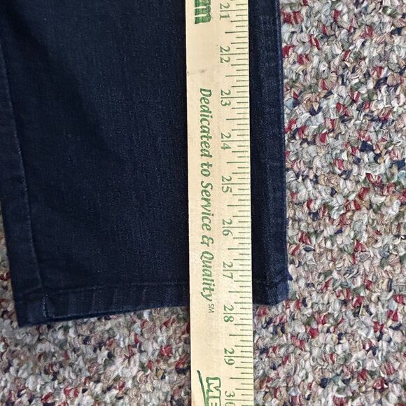 NYDJ Lift Tuck Blue Dark Wash High Rise Ankle Length Slim Leg Jeans Size 16 - Picture 15 of 16